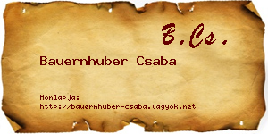 Bauernhuber Csaba névjegykártya